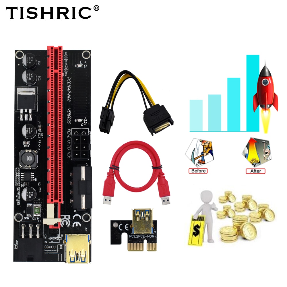 TISHRIC 1  10PCS PCIE  009S PCI Express X1..